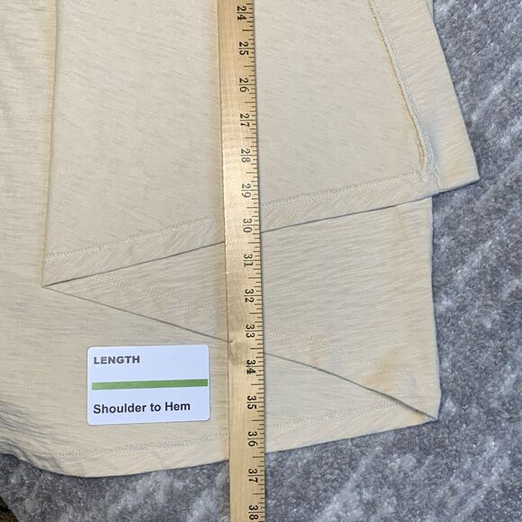 Logo by Lori Goldstein Open Cardigan Women M/L Beige Lace Detail Pockets D16 - Picture 9 of 12